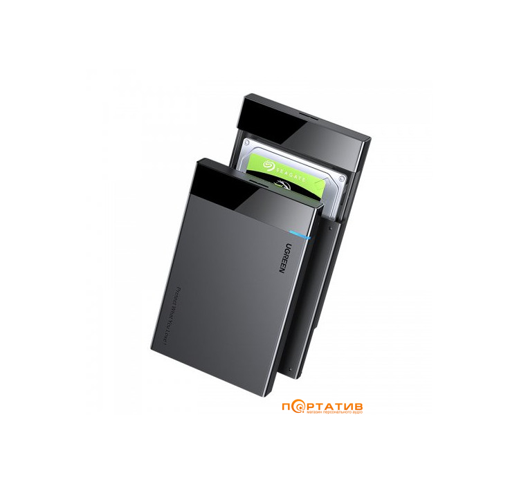 Зовнішня кишеня Ugreen US221 USB 3.0 to 2.5' SATA Hard Driver Enclosure Black (30848)