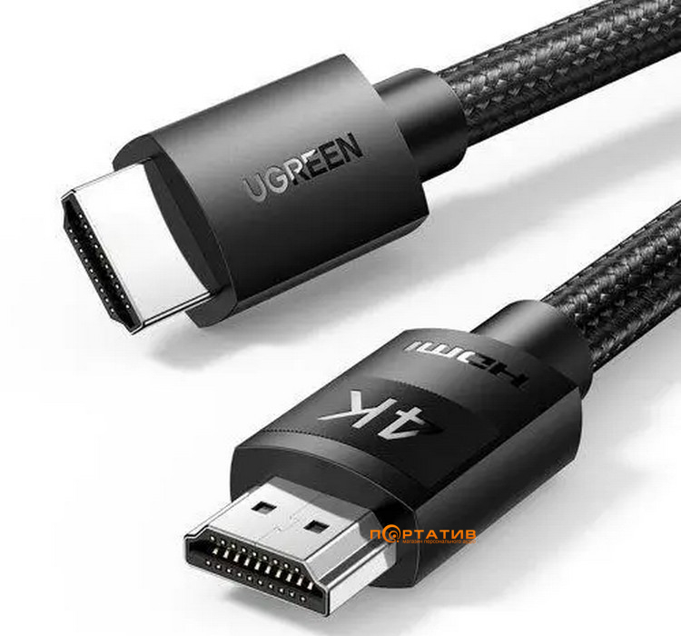 Кабель UGREEN HD119 4K HDMI Cable Male to Male Braided 5m Black (40103)