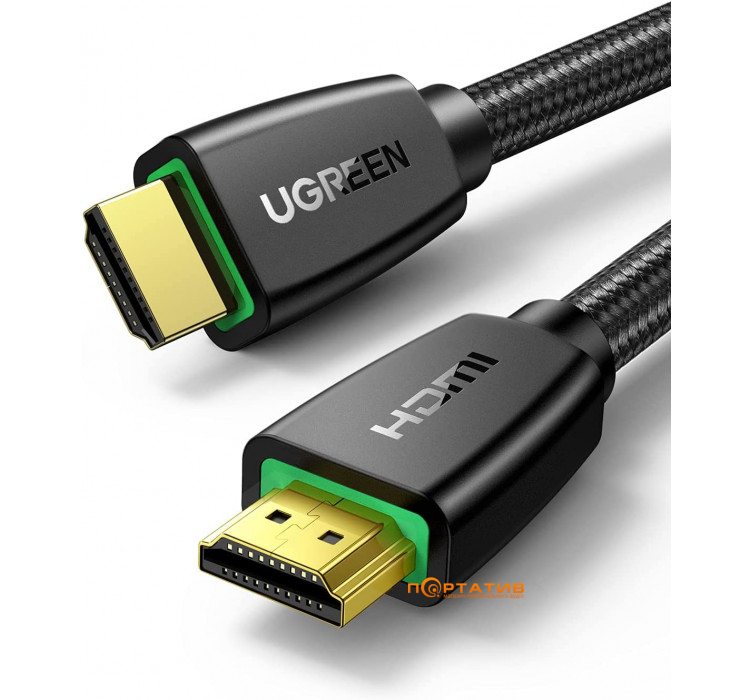 UGREEN HD118 HDMI 2.0 (AM/AM) High-End Cable Nylon Braid 1m Black (40408)