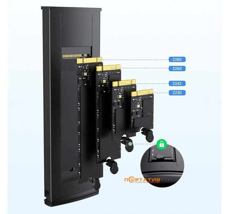 Внешний карман Ugreen CM578 M.2 NVMe SSD Enclosure (15512)