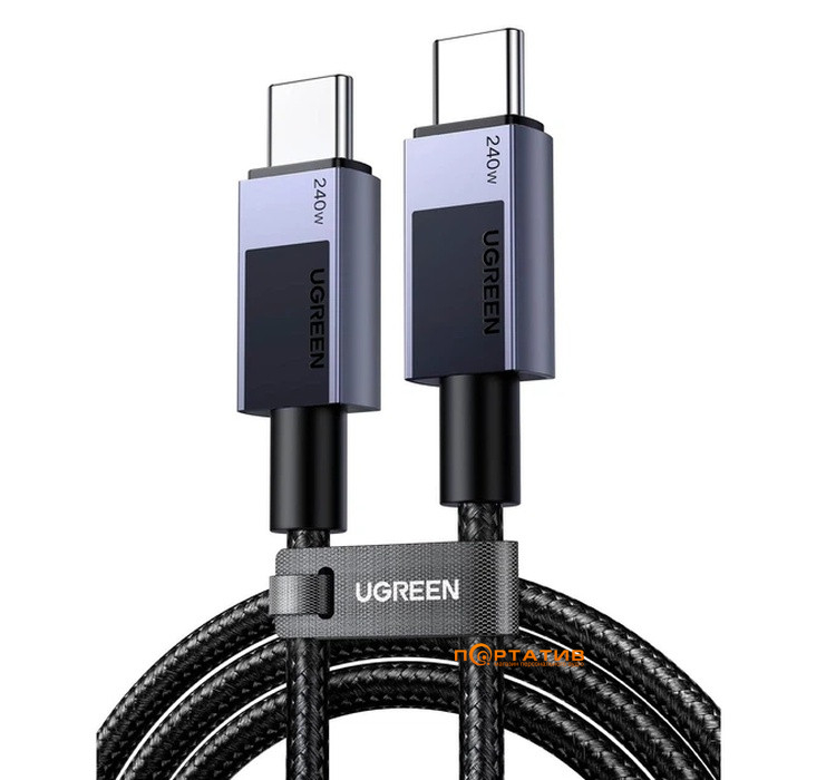 Кабель UGREEN L513 USB-C to USB-C 240W PD Cable 2m Black (45068)