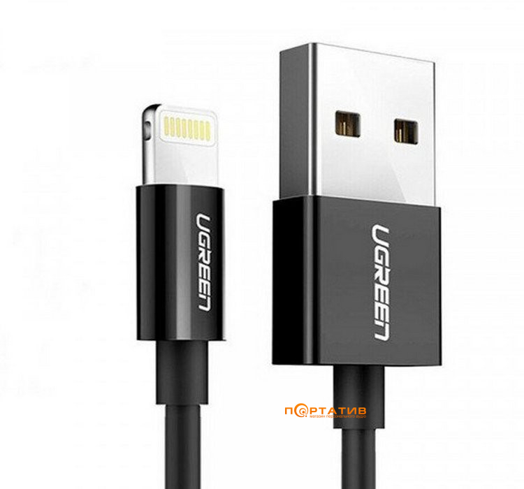 UGREEN US155 USB Lightning Cable 2m Black (80823)