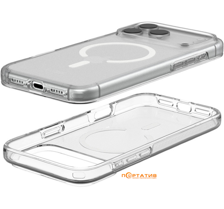 Чехол UAG iPhone 17 Pro Max, Scout Clear MagSafe, Ice/White (114557114341)