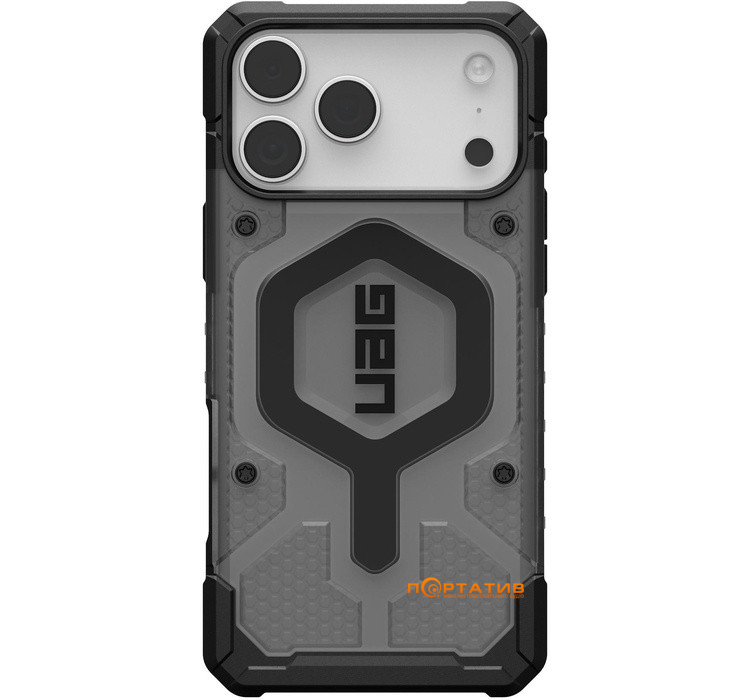 Чохол UAG iPhone 17 Pro Max, Pathfinder Clear MagSafe, Ash/Black (114552113140)