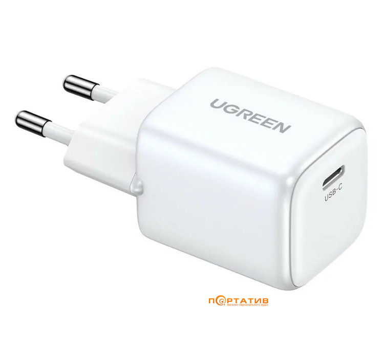 Зарядное устройство UGREEN CD319 Nexode Mini 30W Type-C PD GaN Wall Charger White (15326)