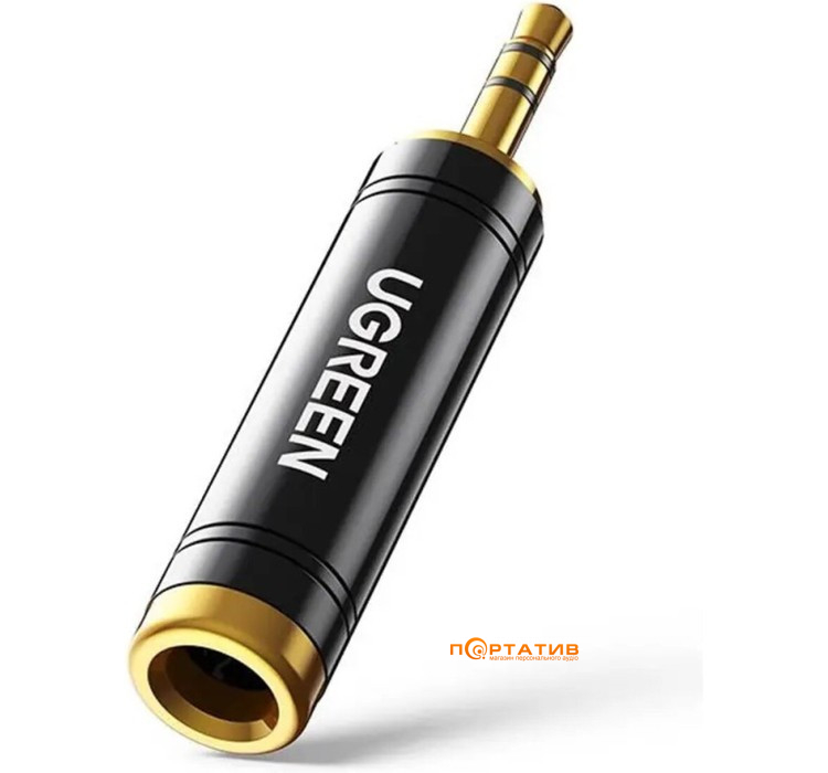 Перехідник UGREEN AV168 3.5mm Male to 6.35mm Female Black (60711)