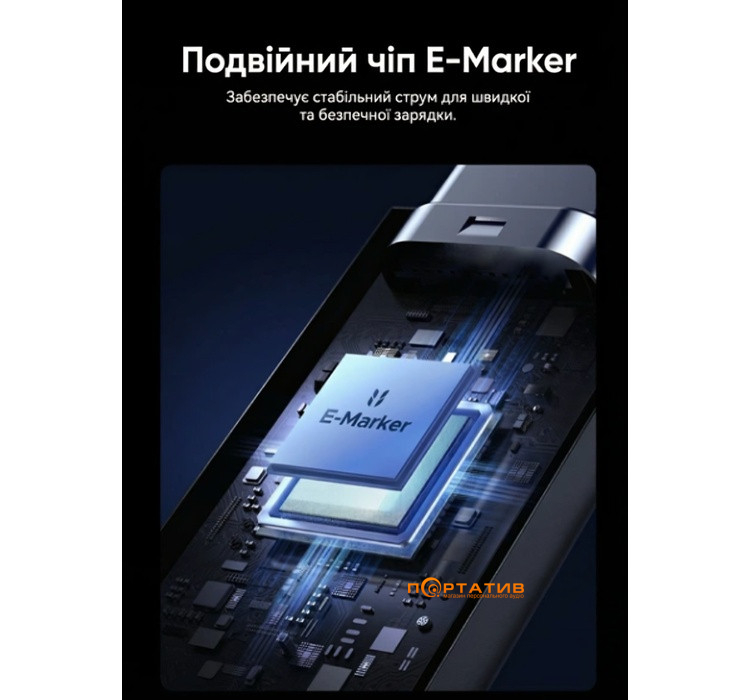 Кабель UGREEN L703 USB-C to USB-C Thunderbolt 5 PD 240W 16K 1m Black (45996)