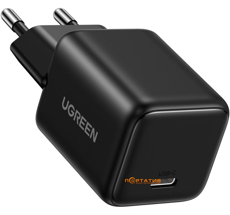 Зарядний пристрій UGREEN X512 USB-C 20W PD GaN Fast Charger Black (55553)