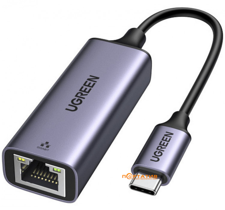 Перехідник Ugreen CM199 USB-C to Ethernet Adapter Grey (50737)
