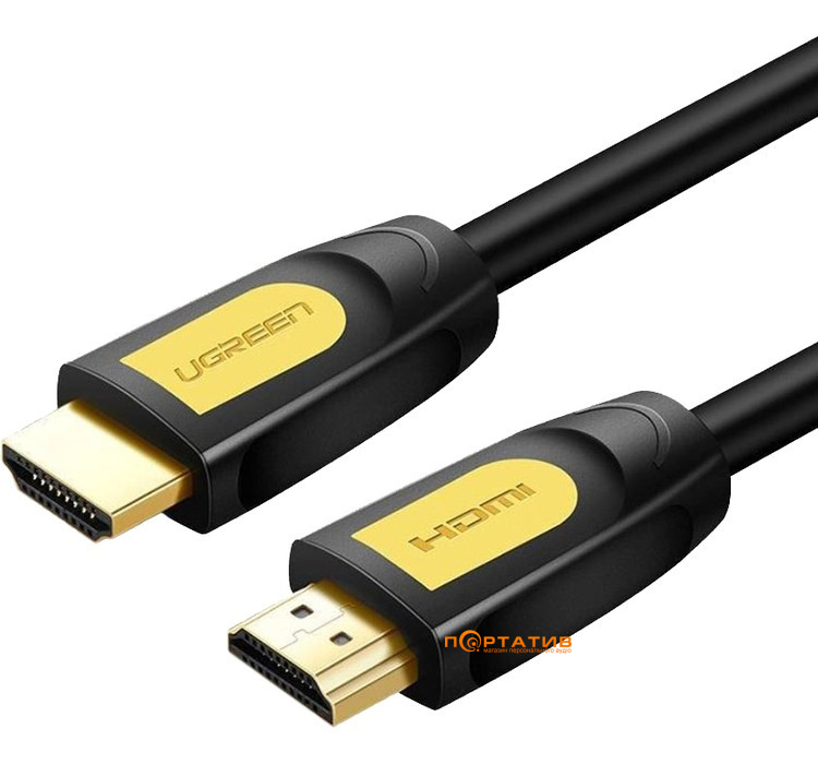 Кабель UGREEN HD101 HDMI Round Cable 2m Yellow/Black (10129)
