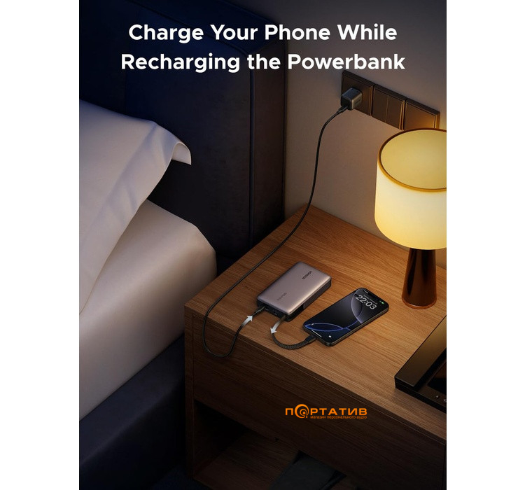 Зовнішній акумулятор Ugreen PB551 20000mAh 145W PD Gray (55992B)