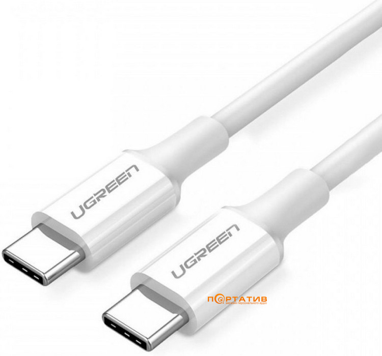 UGREEN US300 Type-C - Type-C 100W 5A Cable 2 m White