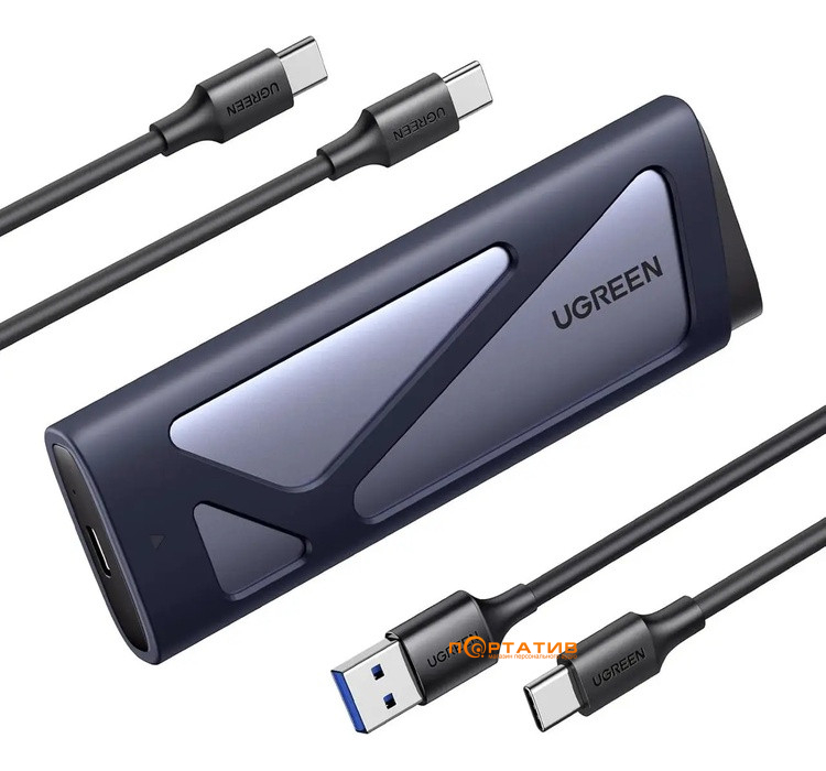 Зовнішня кишеня Ugreen CM767 NVMe/SATA M.2 SSD to USB 3.2 Gray (15813)