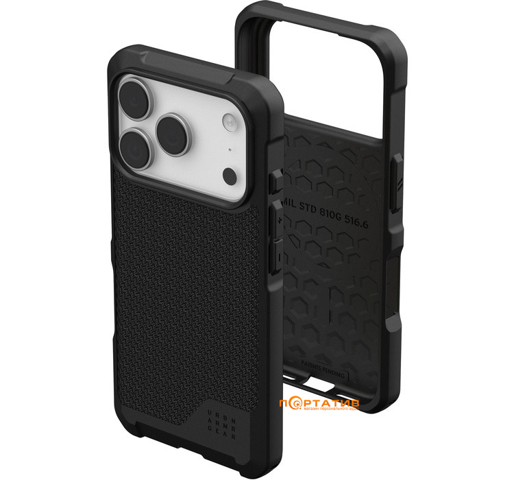 Чохол UAG iPhone 17 Pro, Metropolis LT MagSafe, Kevlar Black (114517113940)