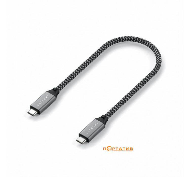 Satechi USB4 C to C Cable 100W Space Gray (25 cm) (ST-U4C25M)
