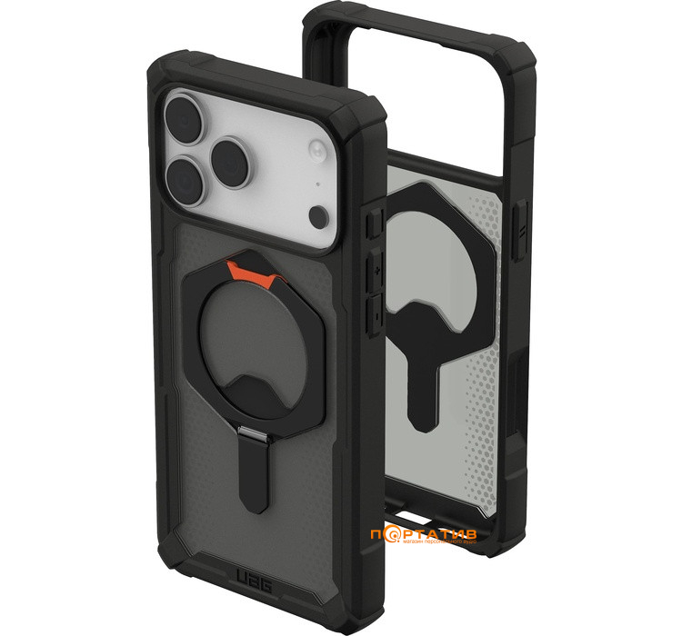 Чохол UAG iPhone 17 Pro Max, Plasma XTE MagSafe, Black/Pop Orange (114528114097)