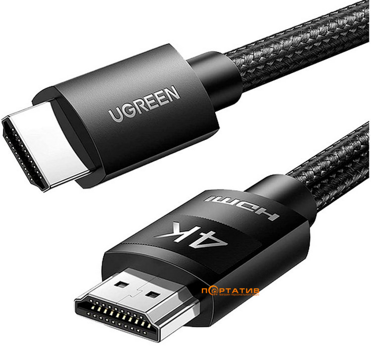 UGREEN HD119 4K HDMI Cable Male to Male Braided 3m Black (40102)