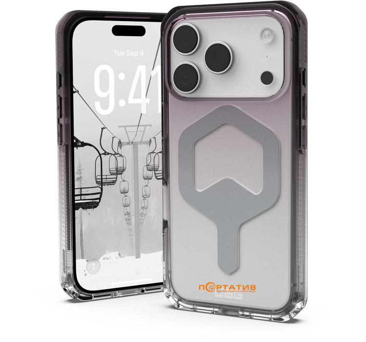 Чохол UAG iPhone 17 Pro, Plyo MagSafe, Black/Clear Ombre (11452911404G)