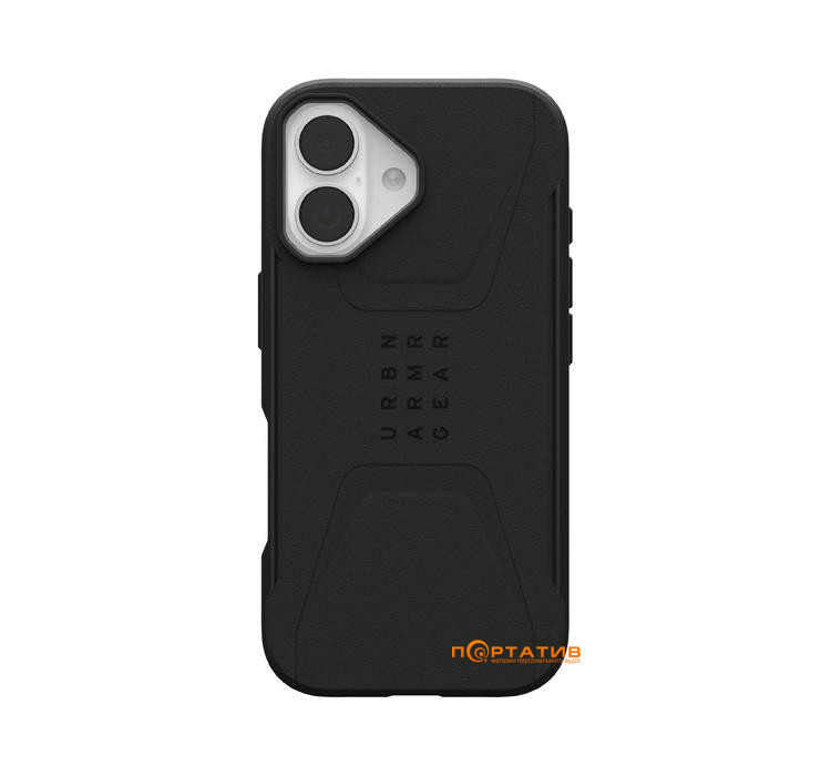 Чехол UAG iPhone 17, Civilian MagSafe, Black (114547114040)
