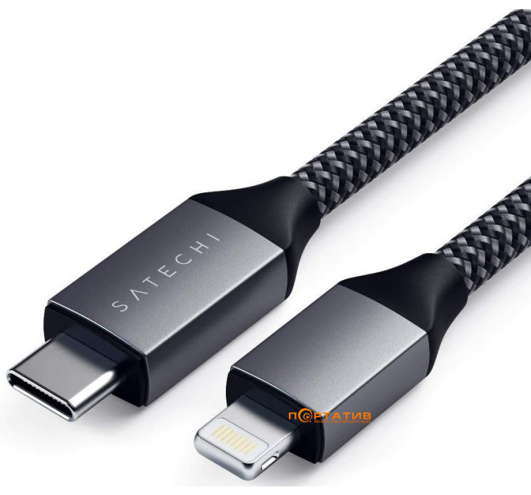Satechi USB-C to Lightning Cable 1.8 m Space Gray (ST-TCL18M)