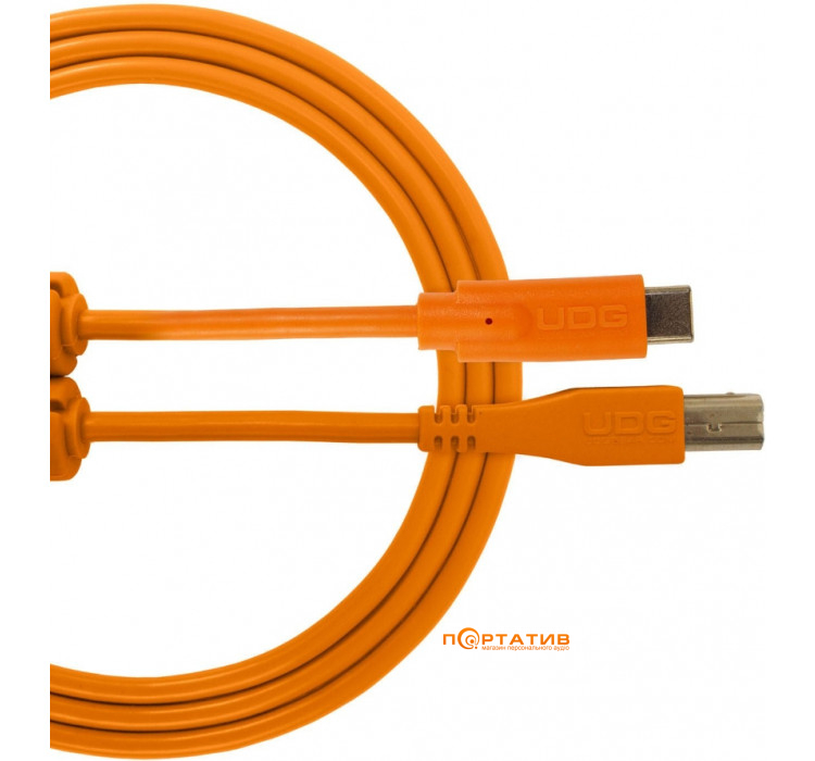 UDG Ultimate Audio Cable USB 2.0 C-B Orange Straight 1.5m