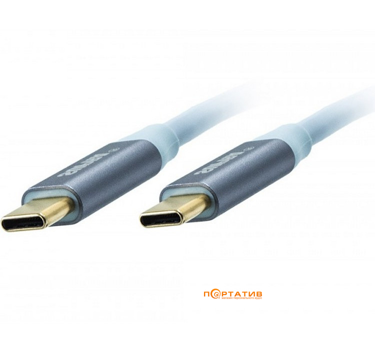 Кабель USB Supra USB3.2 C-C Blue 1m