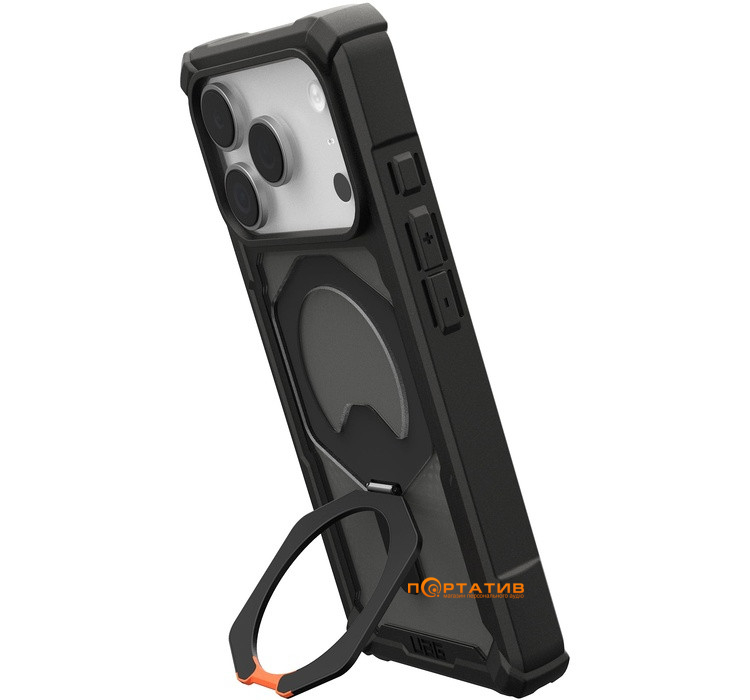 Чохол UAG iPhone 17 Pro, Plasma XTE MagSafe, Black/Pop Orange (114527114097)