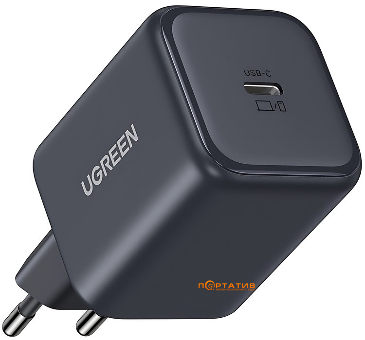 Зарядний пристрій UGREEN X524 45W USB-C GaN Fast Charger Black (65052)