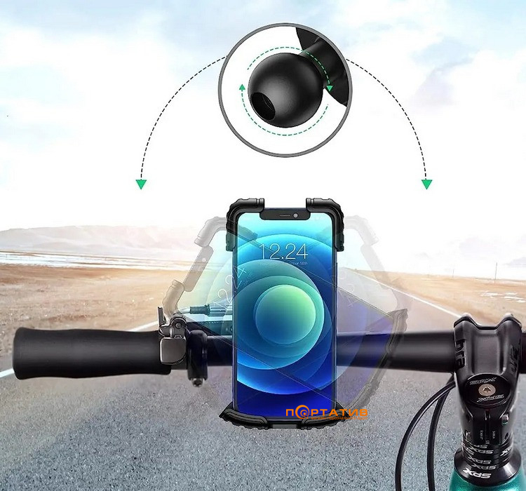 Велодержатель Ugreen LP494 Bike Phone Mount Black (60548)
