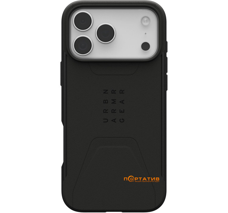 Чохол UAG iPhone 17 Pro Max, Civilian MagSafe, Black (114546114040)
