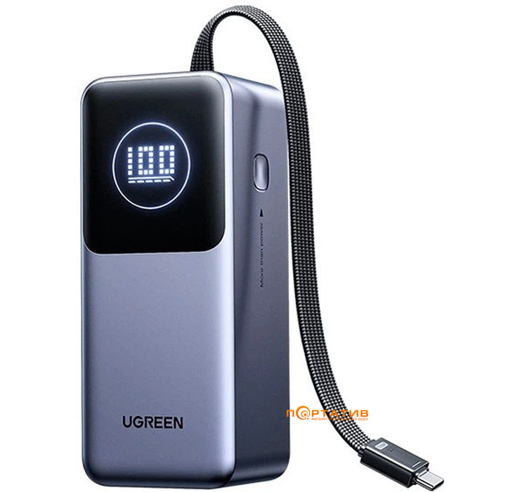 Зовнішній акумулятор Ugreen PB723 20000mAh 130W PD Gray (55365B)
