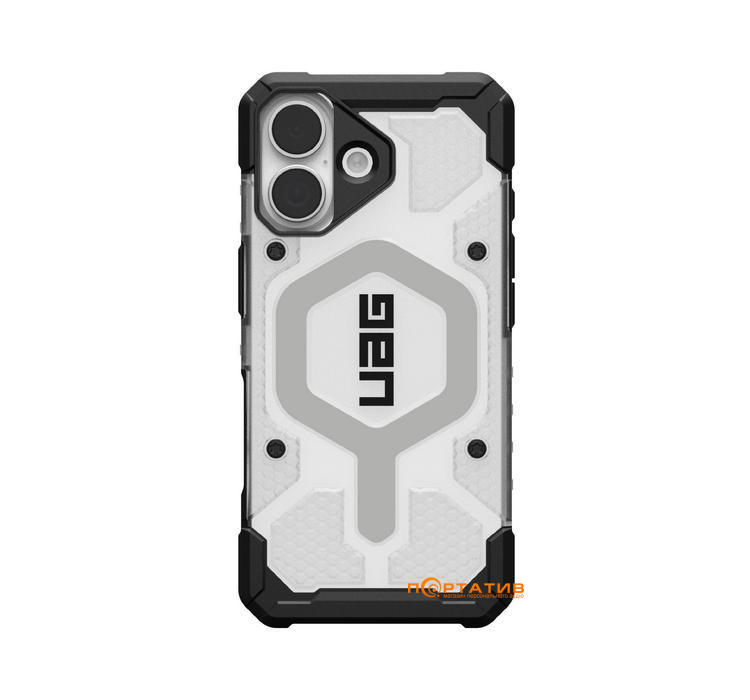 Чехол UAG iPhone 17, Pathfinder Clear MagSafe, Ice/Silver (114553114333)