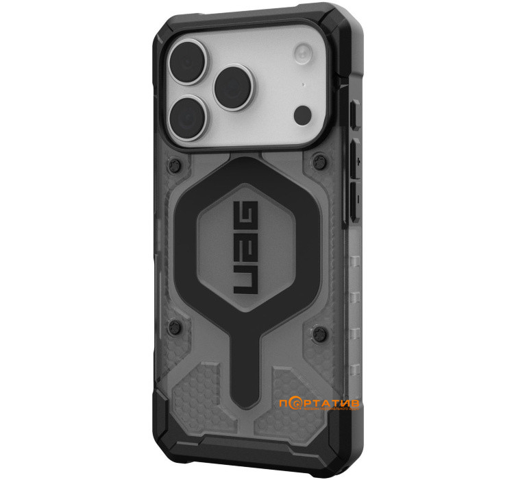 Чохол UAG iPhone 17 Pro, Pathfinder Clear MagSafe, Ash/Black (114551113140)