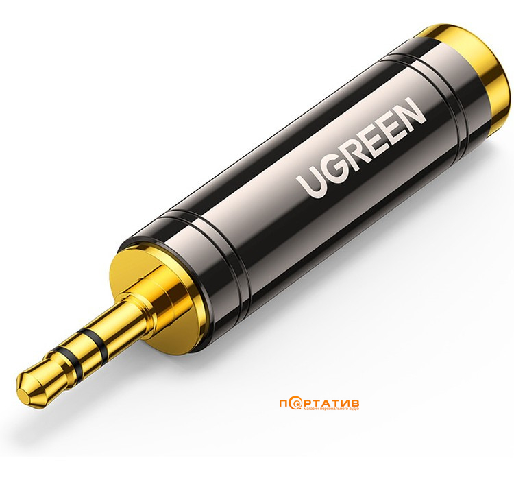 Перехідник UGREEN AV168 3.5mm Male to 6.35mm Female Black (60711)