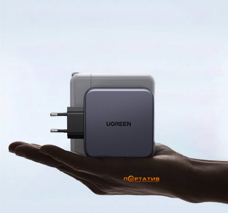 Зарядний пристрій UGREEN CD289 140W 2xType-C PD, USB-A GaN Wall Charger + Type-C PD Cable Grey (90549)