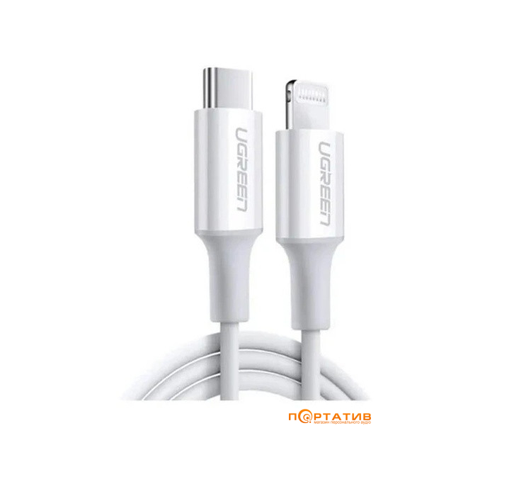 Кабель UGREEN US171 Type-C to Lightning Cable 2m White (60749)