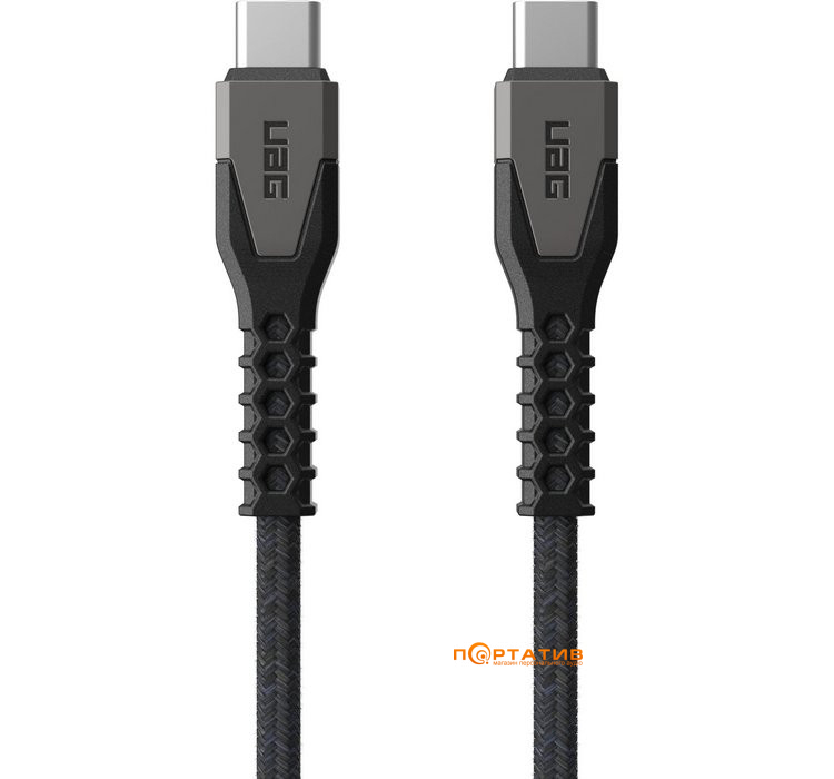 Кабель UAG Rugged Kevlar USB-C to USB-C Cable 1.5m Black/Gray (9B4413114030)