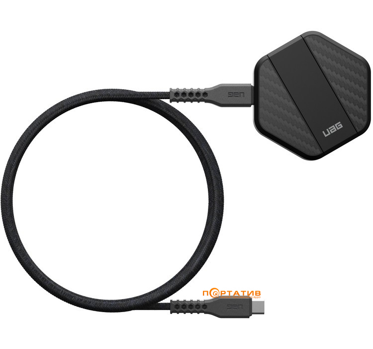 Беспроводное ЗУ UAG Wireless Charging Pad With Stand Black/Carbon Fiber (9B4410114042)