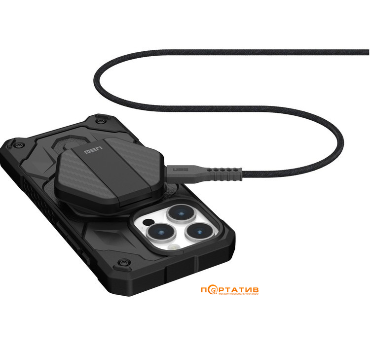 Беспроводное ЗУ UAG Wireless Charging Pad With Stand Black/Carbon Fiber (9B4410114042)