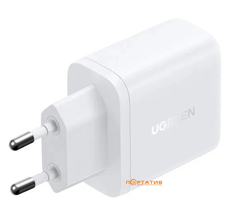 Зарядний пристрій UGREEN X227 USB-C PD 20W, USB-A Charger White (45310)