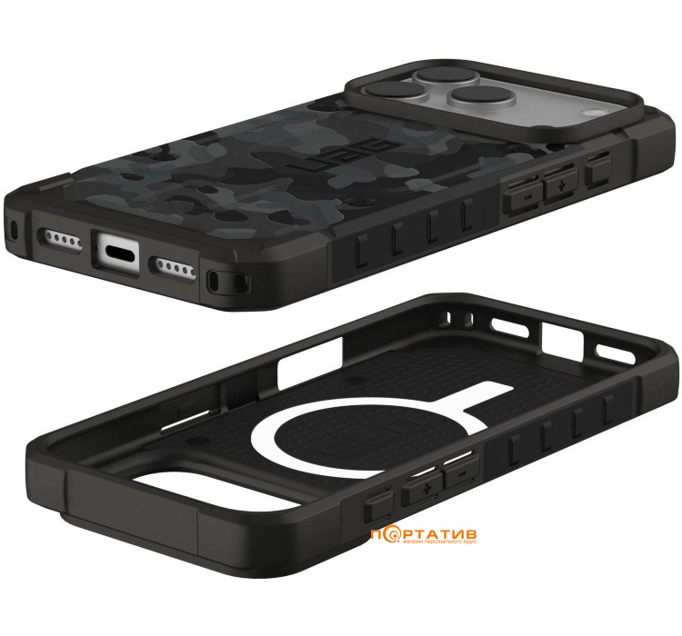 Чохол UAG iPhone 17 Pro, Pathfinder MagSafe SE, Midnight Camo (114548114061)