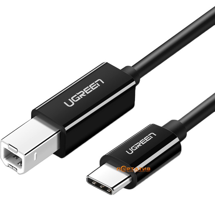 UGREEN US241 USB-C 2.0 to USB-B 2.0 Print Cable 2m Black (50446)