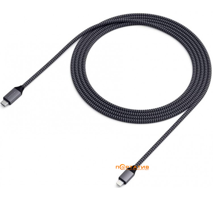 Satechi USB-C to Lightning Cable 1.8 m Space Gray (ST-TCL18M)