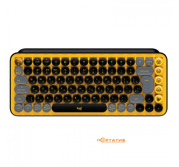 Logitech POP Keys Wireless Mechanical Keyboard Blast Yellow UA (920-010735)