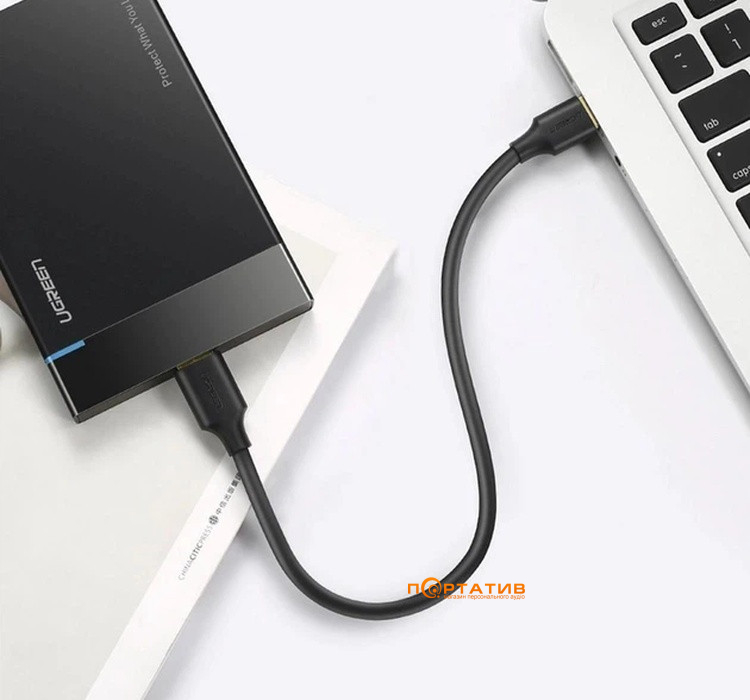 Кабель UGREEN US130 USB 3.0 A Male to Micro USB 3.0 Male Cable 1m Black (10841)