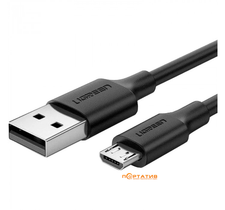 UGREEN US289 USB 2.0 to Micro USB Cable Nickel Plating 2A 2m Black (60138)