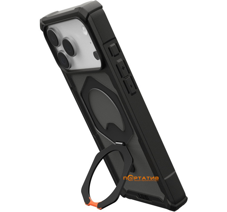 Чохол UAG iPhone 17 Pro Max, Plasma XTE MagSafe, Black/Pop Orange (114528114097)