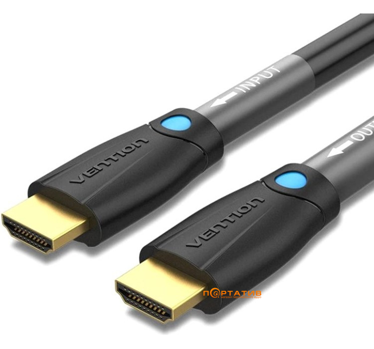 Кабель Vention HDMI M - M V2.0 Engineering 4K 60Гц 18Gbps HD 7.1 PVC 10m Black (AAMBL)
