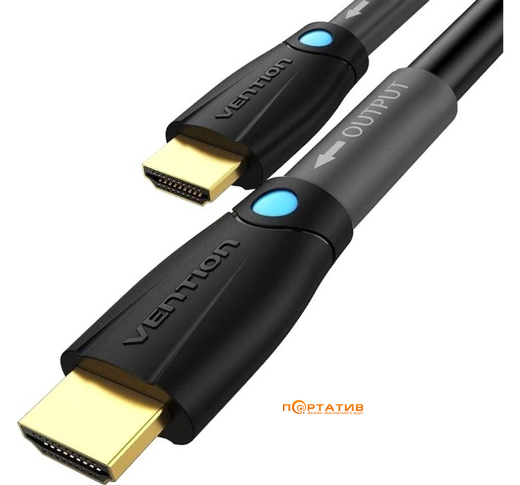 Кабель Vention HDMI M - M V2.0 Engineering 4K 60Гц 18Gbps HD 7.1 PVC 10m Black (AAMBL)