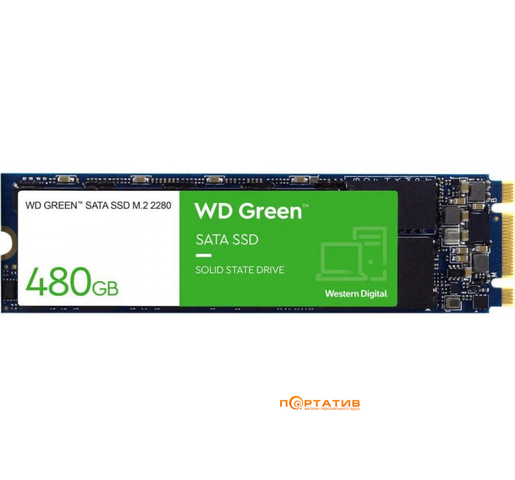 WD SSD 480GB Green M.2 2280 (WDS480G3G0B)
